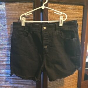 Old Navy Black Jean Shorts Casual Cut-Off Style